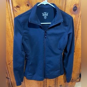 Reebok Stretch Zip up Hoodie Black Womens Medium